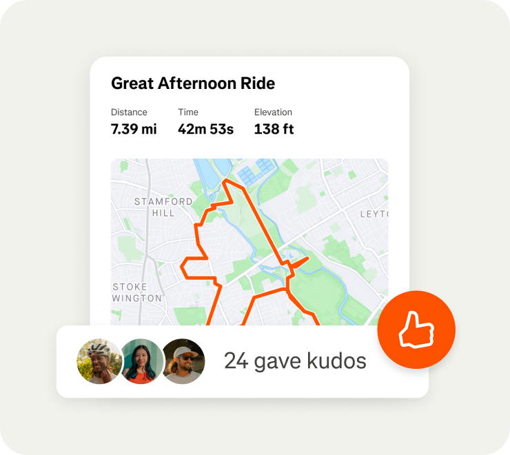 Give kudos on Strava