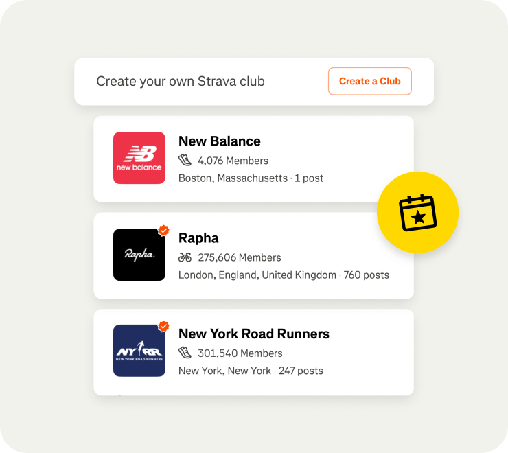 Join Strava clubs